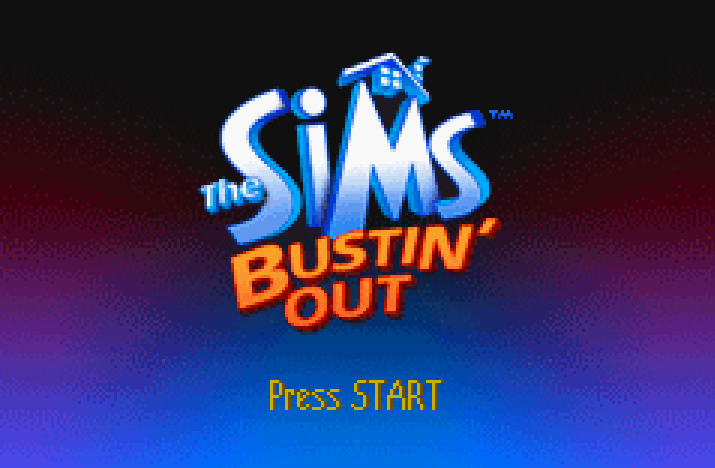 The Sims Bustin' Out Title Screen
